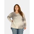 thumbnail image 1 of Terra & Sky Women's Plus Size Sweatshirt with Long Sleeves, Sizes 0X-4X, 1 of 5