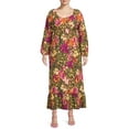 thumbnail image 1 of Terra & Sky Women's Plus Size Sweetheart Neck Raglan Maxi Dress, 1 of 5