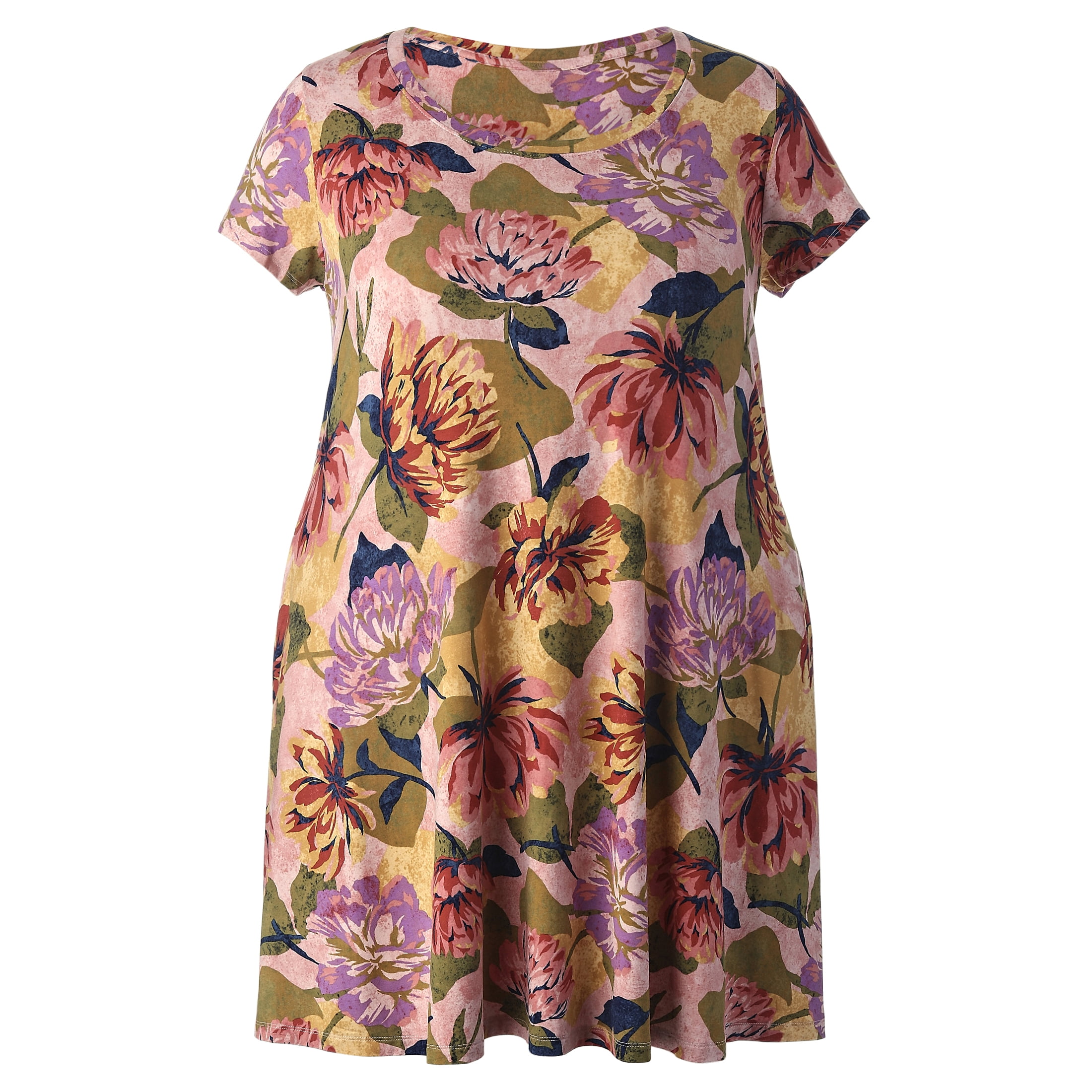 Terra & Sky Women's Plus Swing Knit Dress, Sizes 0X-5X