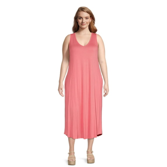 Terra & Sky Women's Plus Size Swing Tank Dress