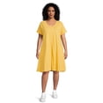 thumbnail image 1 of Terra & Sky Women's Plus Size T-Shirt Dress with Back Gathers, 1 of 5