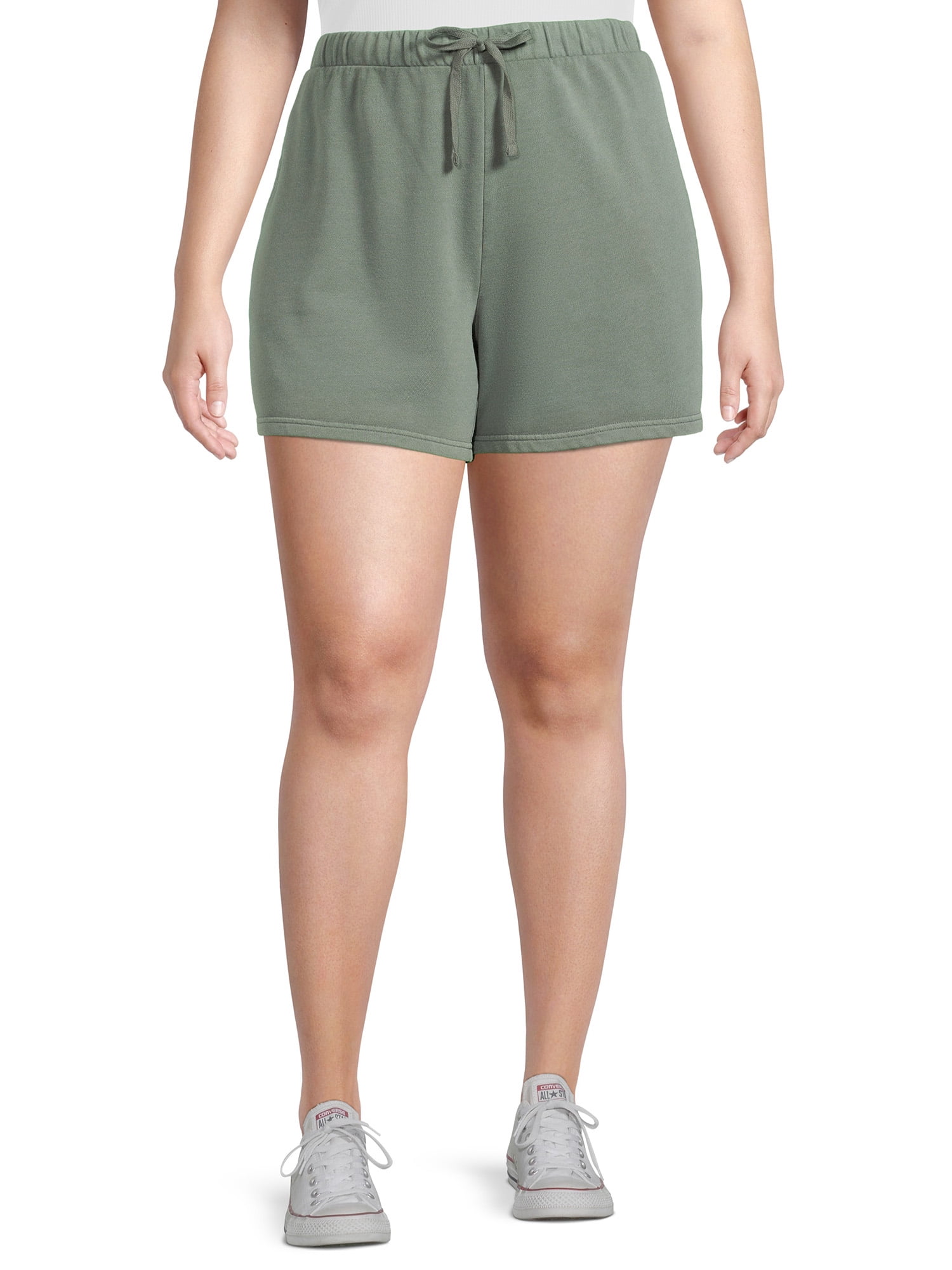 Plus size terry cloth shorts discount