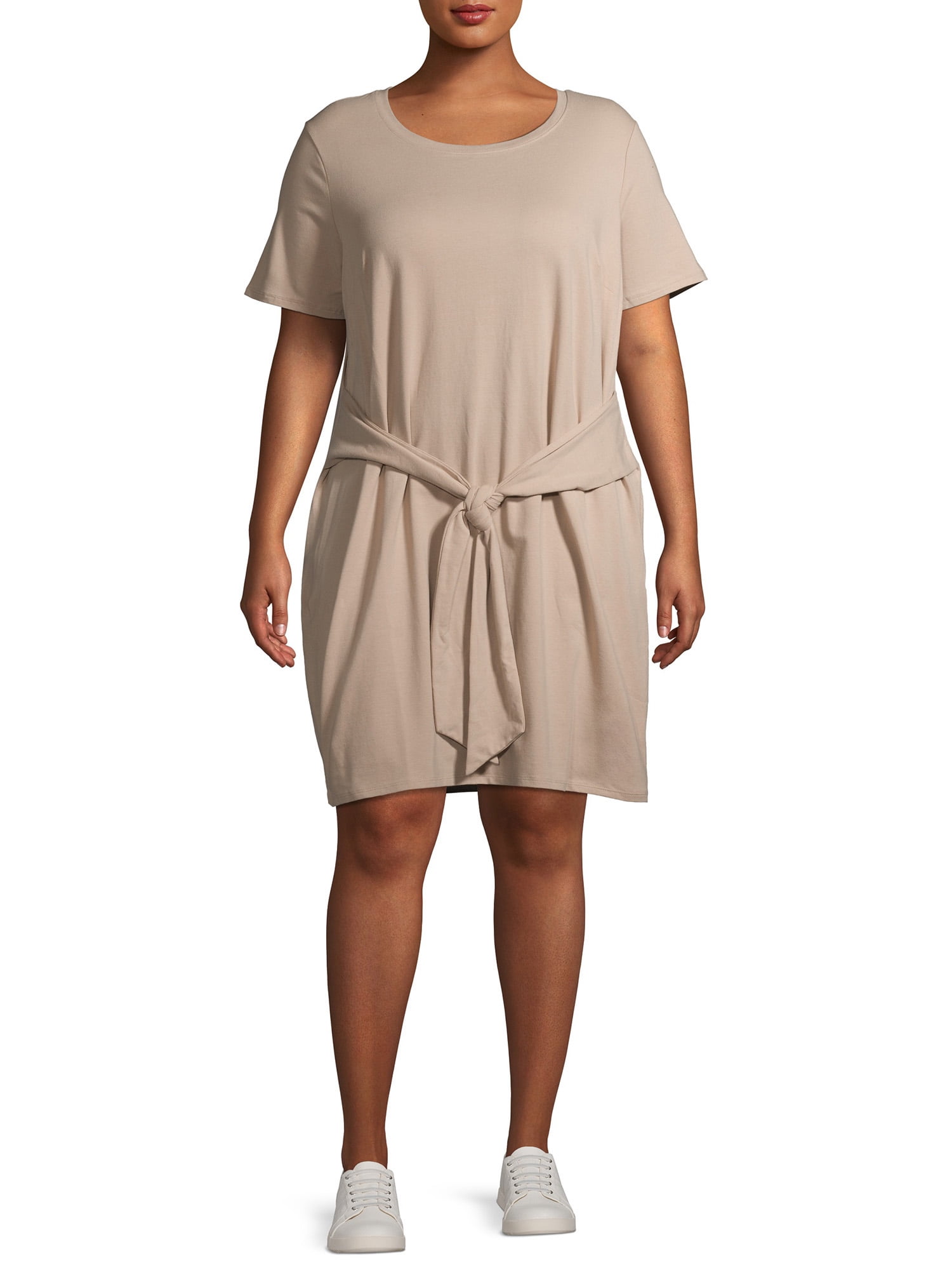 plus size tie strap dress