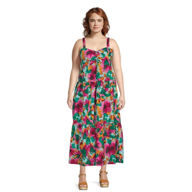 Terra & Sky Women's Plus Size Tiered Maxi Dress - Walmart.com