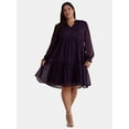 thumbnail image 1 of Terra & Sky Women's Plus Size Tiered Mini Dress, Sizes 0X-5X, 1 of 4