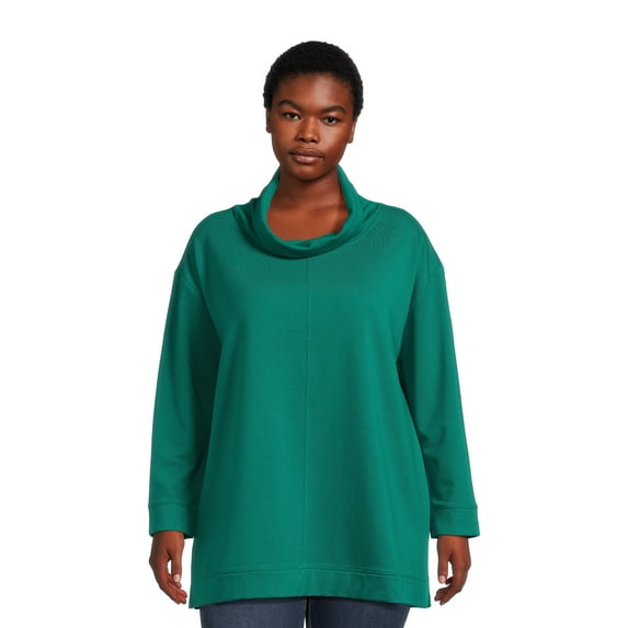 Terra & Sky Women`s Plus Size Ts Funnel