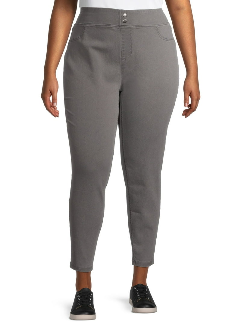 Terra Sky Women's Plus Size Tummy Control Jeggings High Rise