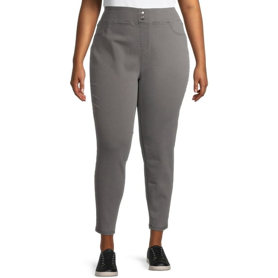 Terra & Sky Women's Plus Size Tummy Control Jeggings
