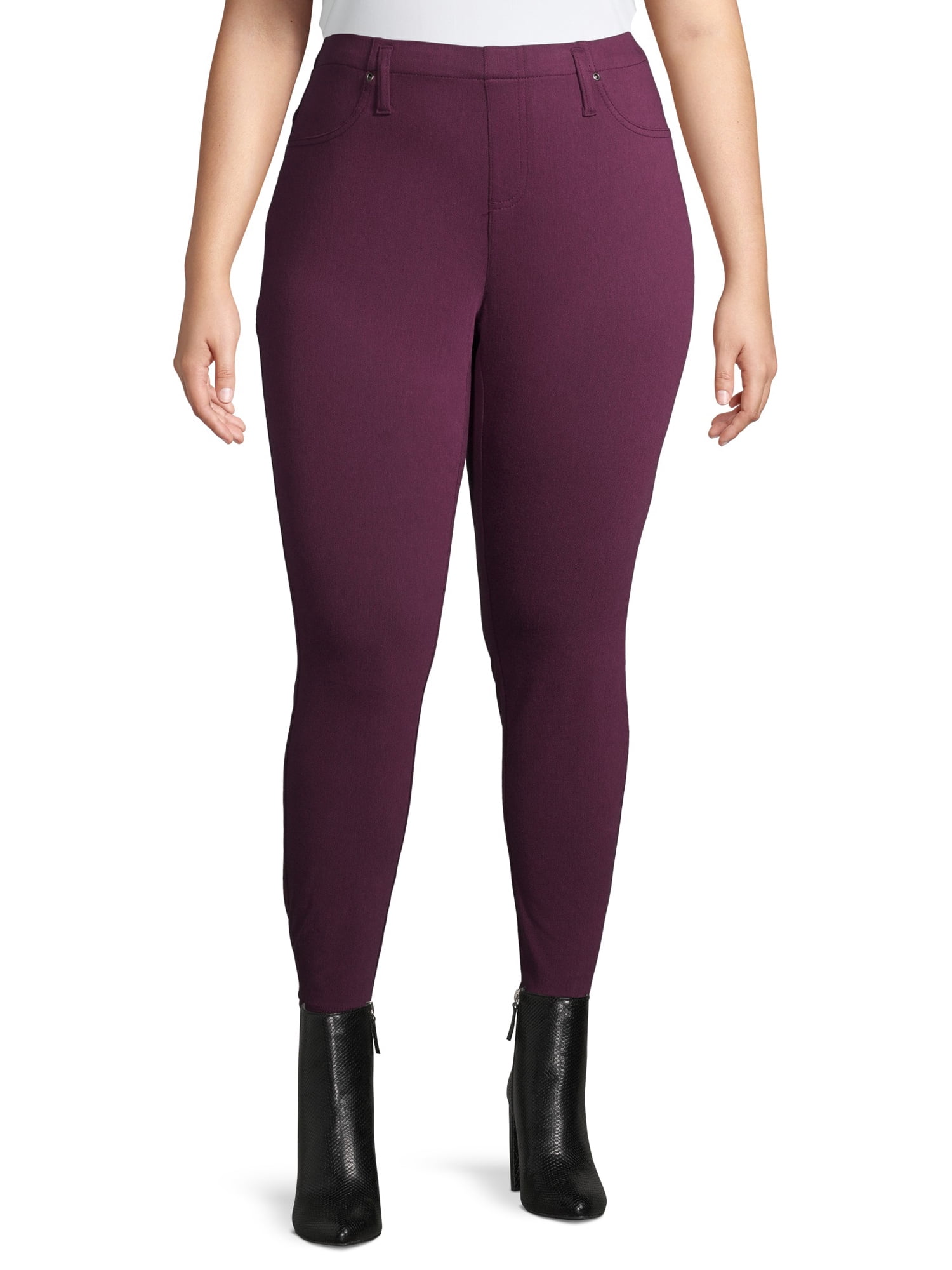 Terra & Sky Women's Plus Size Tummy Control Jeggings
