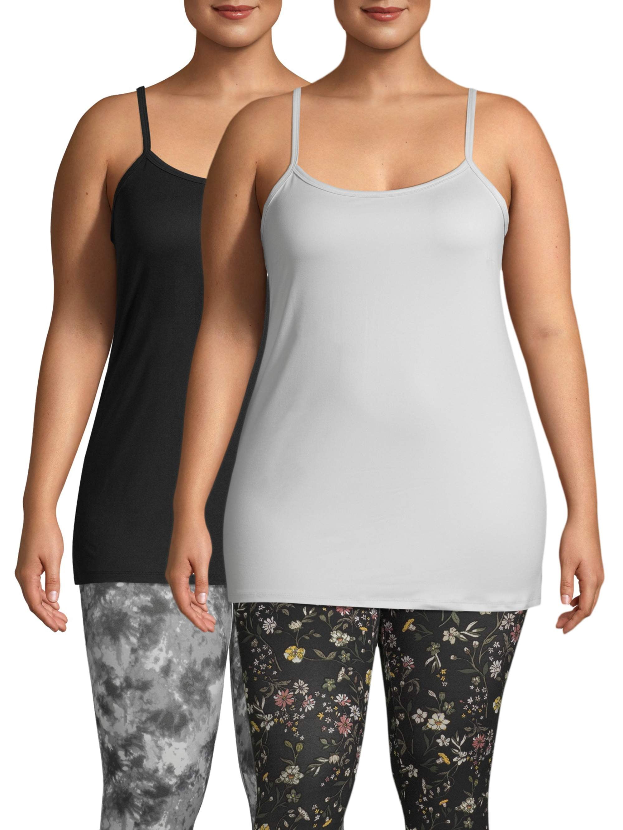 Terra & Sky Women's Plus Size Tunic Length Everyday Essential Cami
