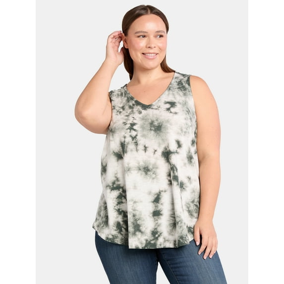 Terra & Sky Women’s Plus Size Twist Back Tank Top, Sizes 0X-5X