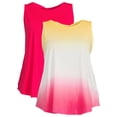 thumbnail image 1 of Terra & Sky Women's Plus Size Twist Back Tank Top, 2-Pack, 1 of 5