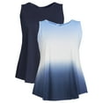 thumbnail image 1 of Terra & Sky Women's Plus Size Twist Back Tank Top, 2-Pack, 1 of 5