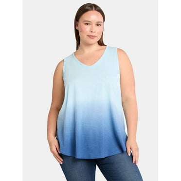 Terra & Sky Women’s Plus Size Twist Back Tank Top