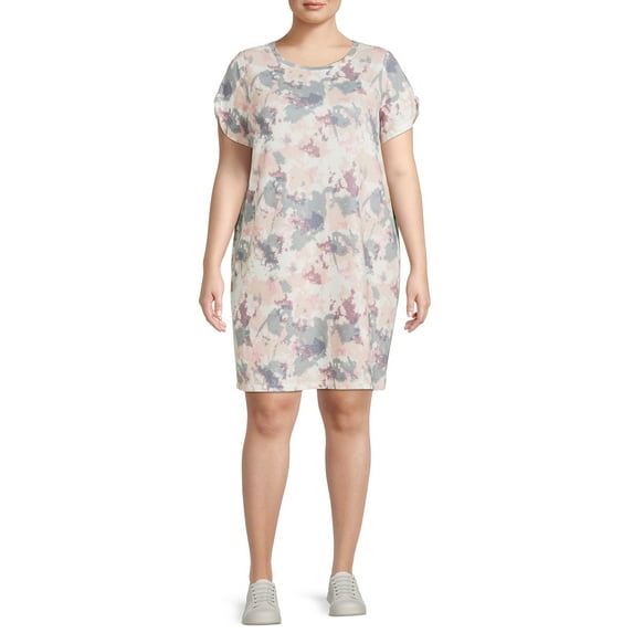 Terra & Sky Women's Plus Size Twisted T-Shirt Dress