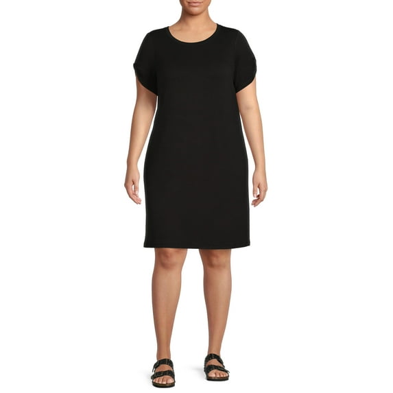 Terra & Sky Women's Plus Size Twisted T-Shirt Dress