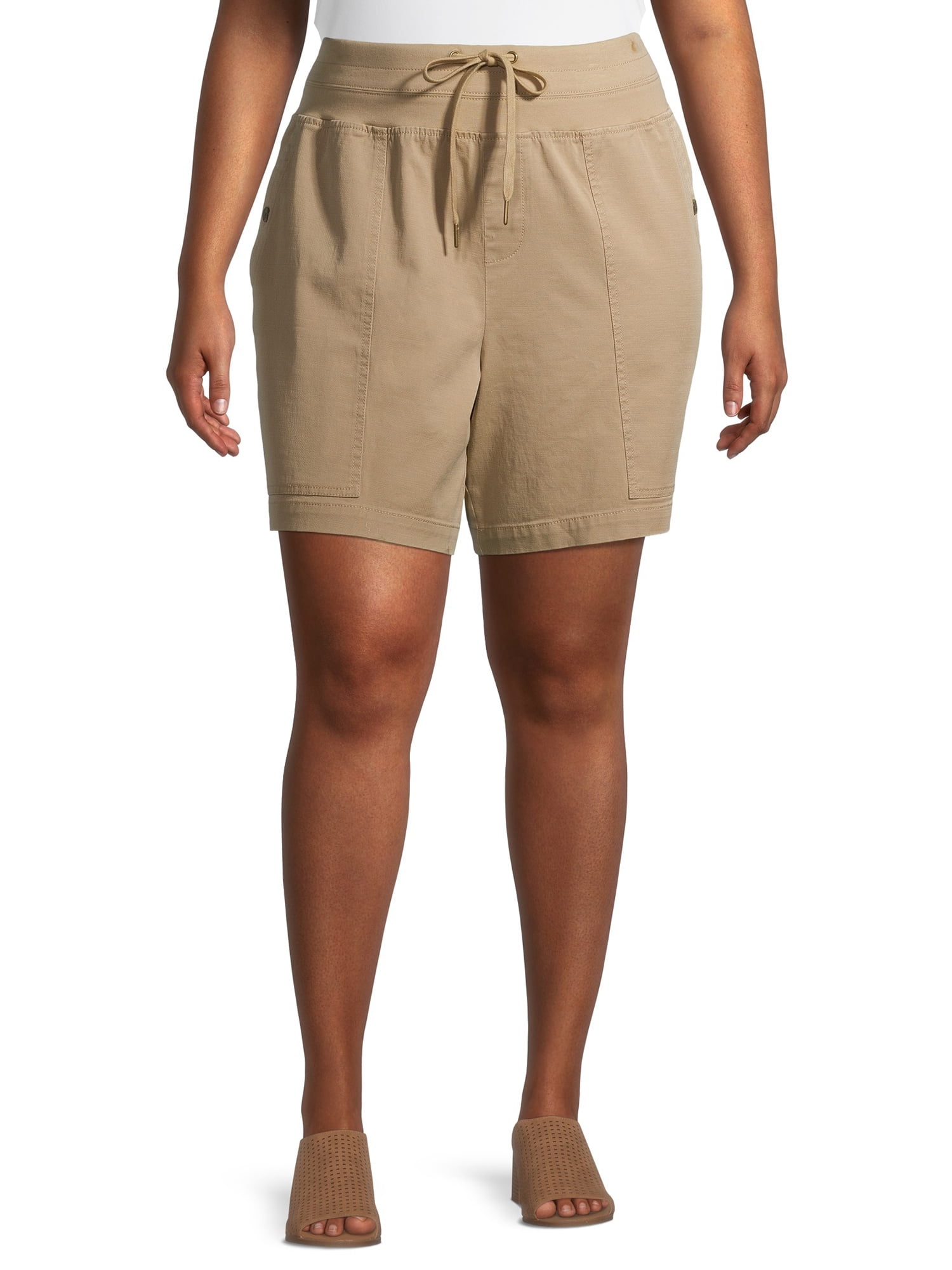 Terra & Sky Women's Plus Size Utility Shorts - Walmart.com