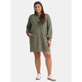thumbnail image 1 of Terra & Sky Women's Plus Size Utility Sweatshirt Dress,Sizes 0X-5X, 1 of 4