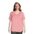 Terra & Sky Women's Plus Size V-Neck Tunic T-Shirt - Walmart.com