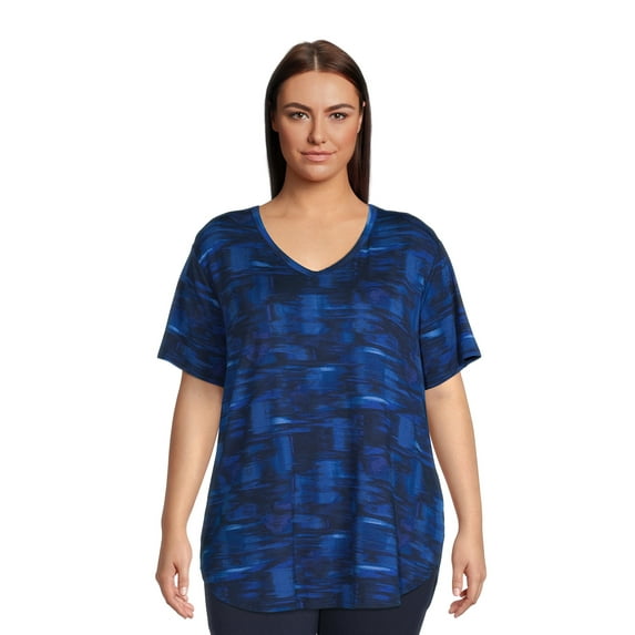 Terra & Sky Women's Plus Size V-Neck Tunic T-Shirt