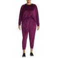 thumbnail image 1 of Terra & Sky Women's Plus Size Velour Pullover Top, 1 of 5
