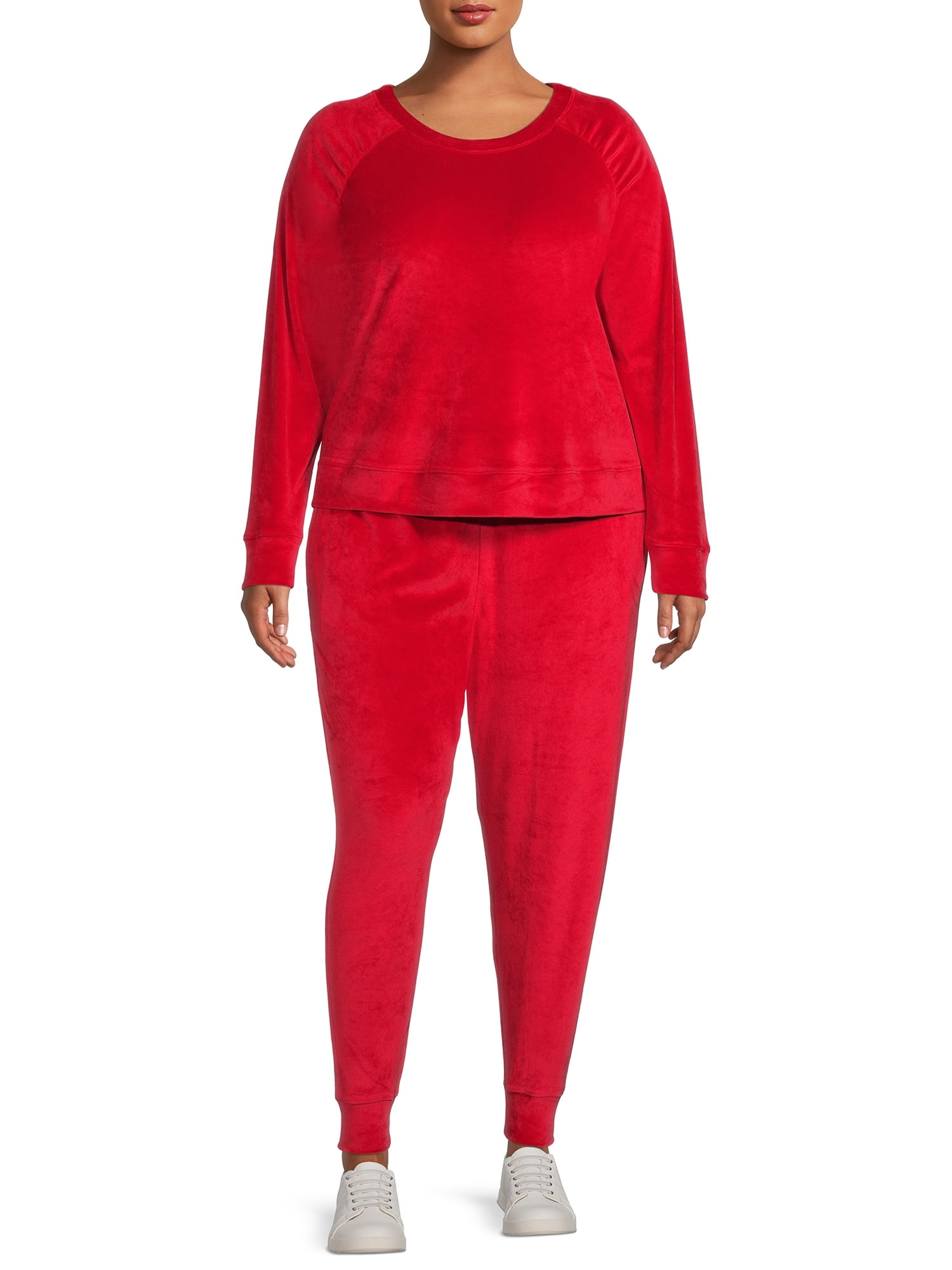 Terra Sky Women s Plus Size Velour Top and Joggers 2 Piece