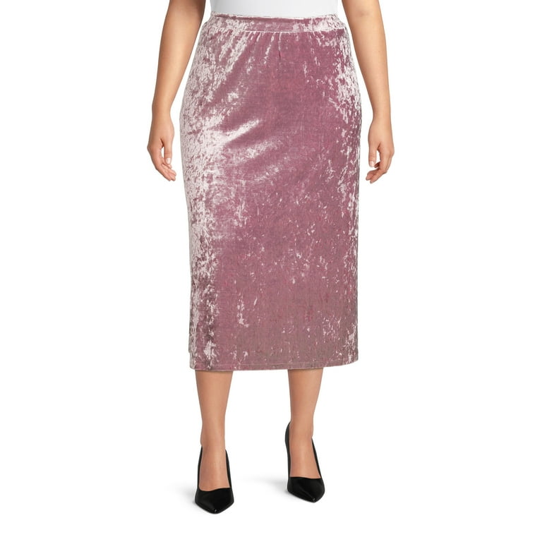 Velvet skirts plus size top