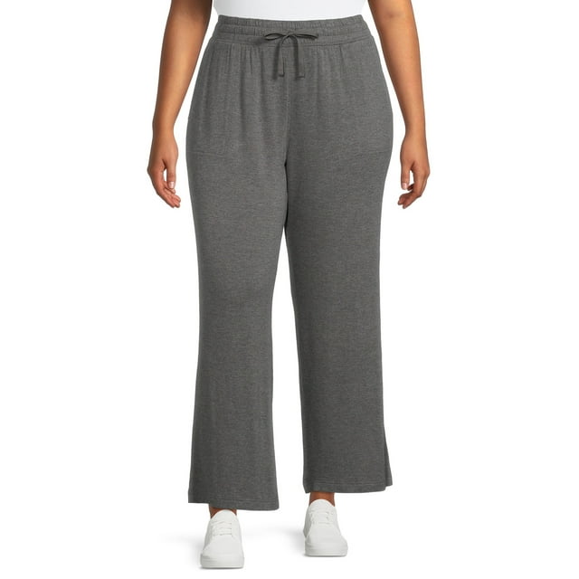 Terra & Sky Women's Plus Size Wide-Leg Knit Pants - Walmart.com