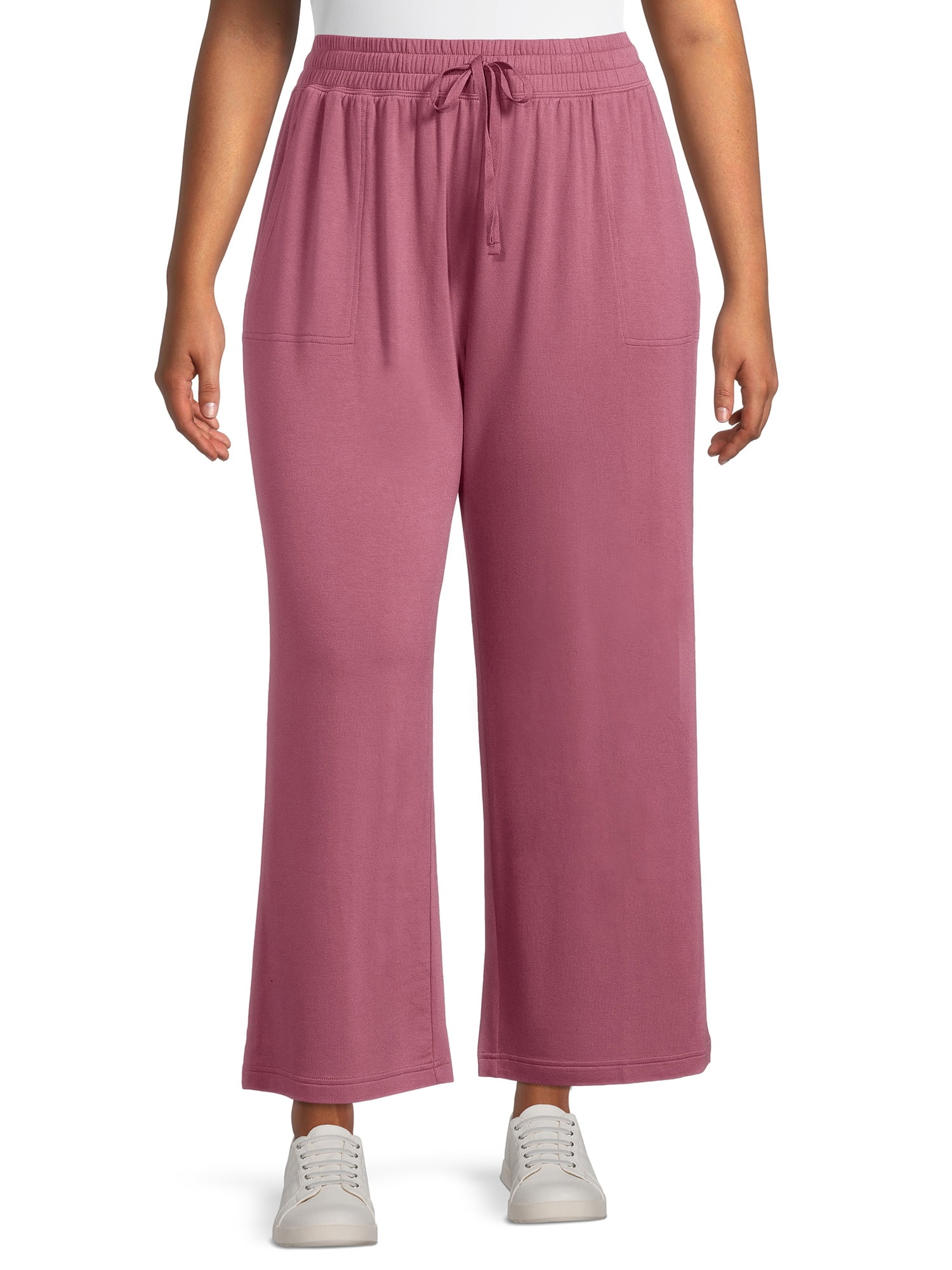 Terra & Sky Women's Plus Size Wide-Leg Knit Pants - Walmart.com