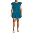 thumbnail image 1 of Terra & Sky Women's Plus Size Woven Eyelet Dress, 1 of 6