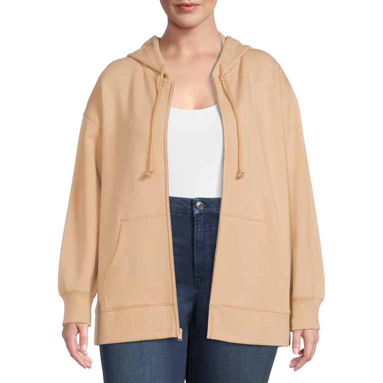 Terra & Sky Women's Plus Size Zip-Front Hoodie - Walmart.com