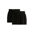 thumbnail image 1 of Terra & Sky Women’s Plus Smocked Knit Shorts, 5" Inseam, 2-Pack, Sizes 0X-5X, 1 of 2