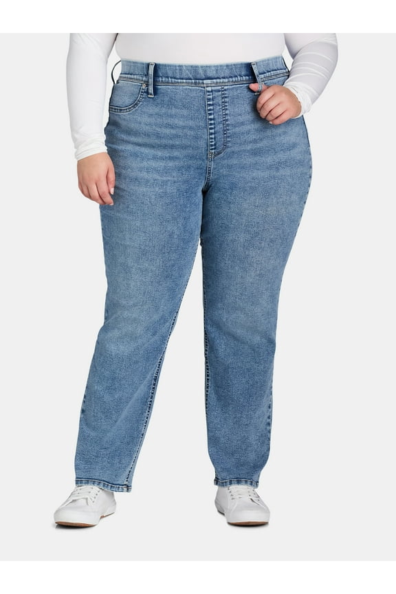Women’s Plus Straight Leg Jeggings, 29” Inseam, Sizes 0X-4X