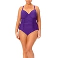 thumbnail image 1 of Terra & Sky Women's Plus Sweetheart Neckline Cross-Back One-Piece Swimsuit, 1 of 3