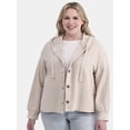 thumbnail image 1 of Terra & Sky Women’s Plus Textured Hoodie, Sizes 0X-5X, 1 of 5