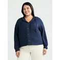 thumbnail image 1 of Terra & Sky Women’s Plus Textured Hoodie, Sizes 0X-5X, 1 of 5