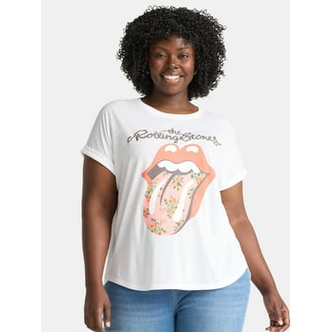 Terra & Sky Women's Plus The Rolling Stones Graphic Tee, Sizes 0X-5X