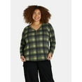 thumbnail image 1 of Terra & Sky Women's Plus Thermal Henley Top, Available in 1 and 2-Pack, Sizes 0X-5X, 1 of 6