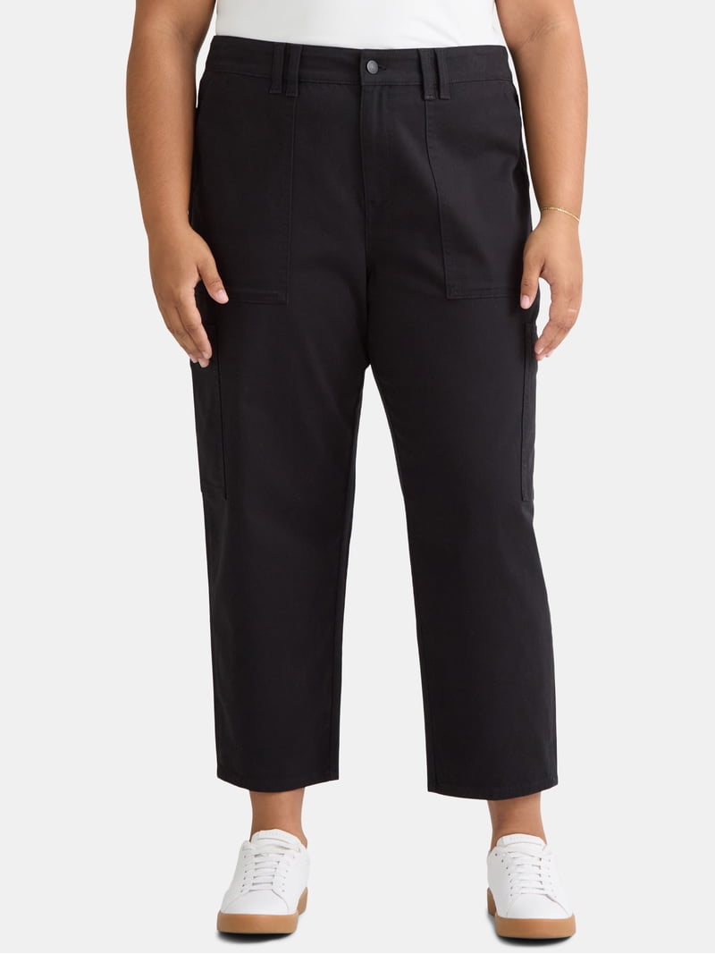Terra & Sky Women's Plus Utility Pants, 26'' Inseam, Sizes 14W-22W