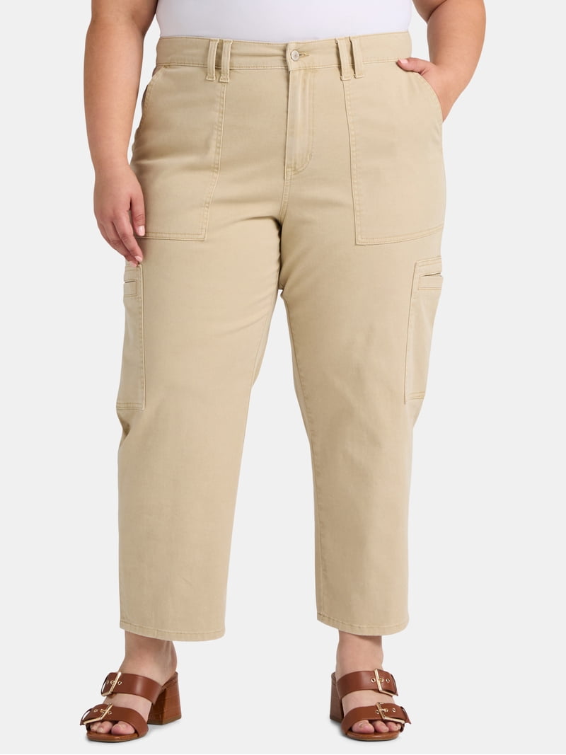 US SLACKS WOMAN’S UTILITY Terra & Sky Women's Plus Utility Pants, 26'' Inseam, Sizes 14W-22W