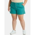 thumbnail image 1 of Terra & Sky Women's Plus Utility Shorts, 4” Inseam, Sizes 14W-24W, 1 of 5