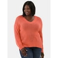 thumbnail image 1 of Terra & Sky Women's Plus V Neck Sweater, 1 of 4