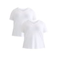 thumbnail image 1 of Terra & Sky Women’s Plus V-Neck Tee with Short-Sleeves, 2-Pack, Sizes 0X-5X, 1 of 6