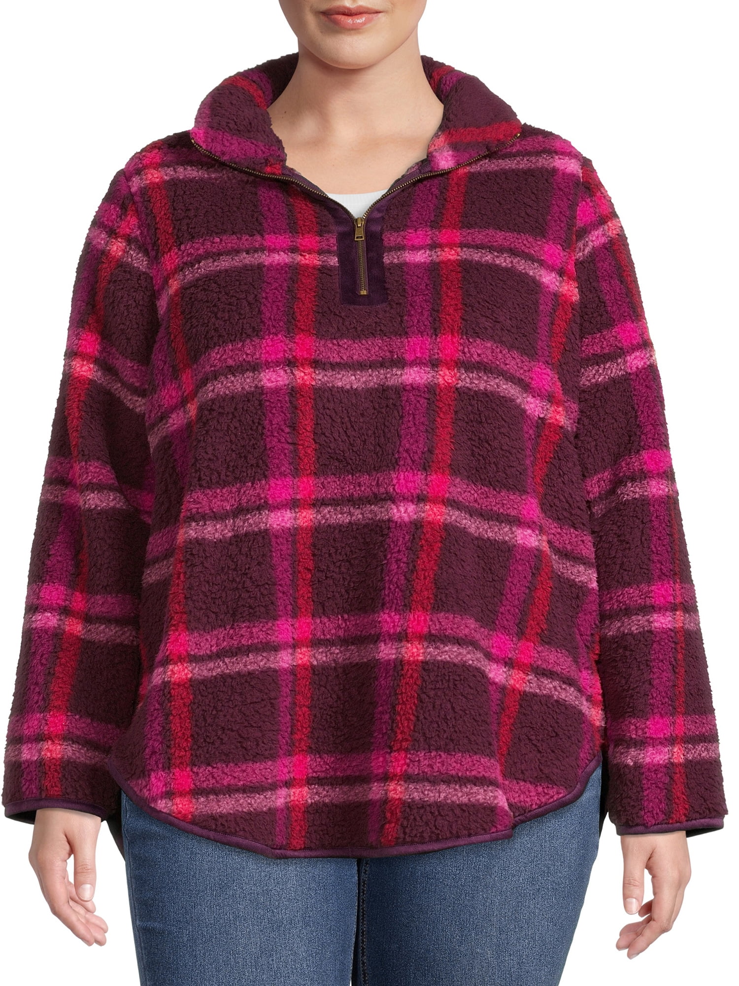 Luna Sherpa Quarter-Zip Teddy Pullover
