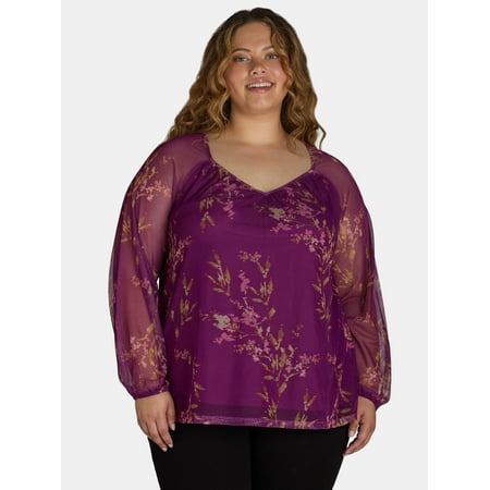 Terra & Sky Women's Sweetheart Mesh Top