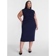 thumbnail image 1 of Terra & Sky Women’s Plus Mock Neck Pullover Top and Midi Skirt Set, 2 Piece, Sizes 0X-5X, 1 of 4