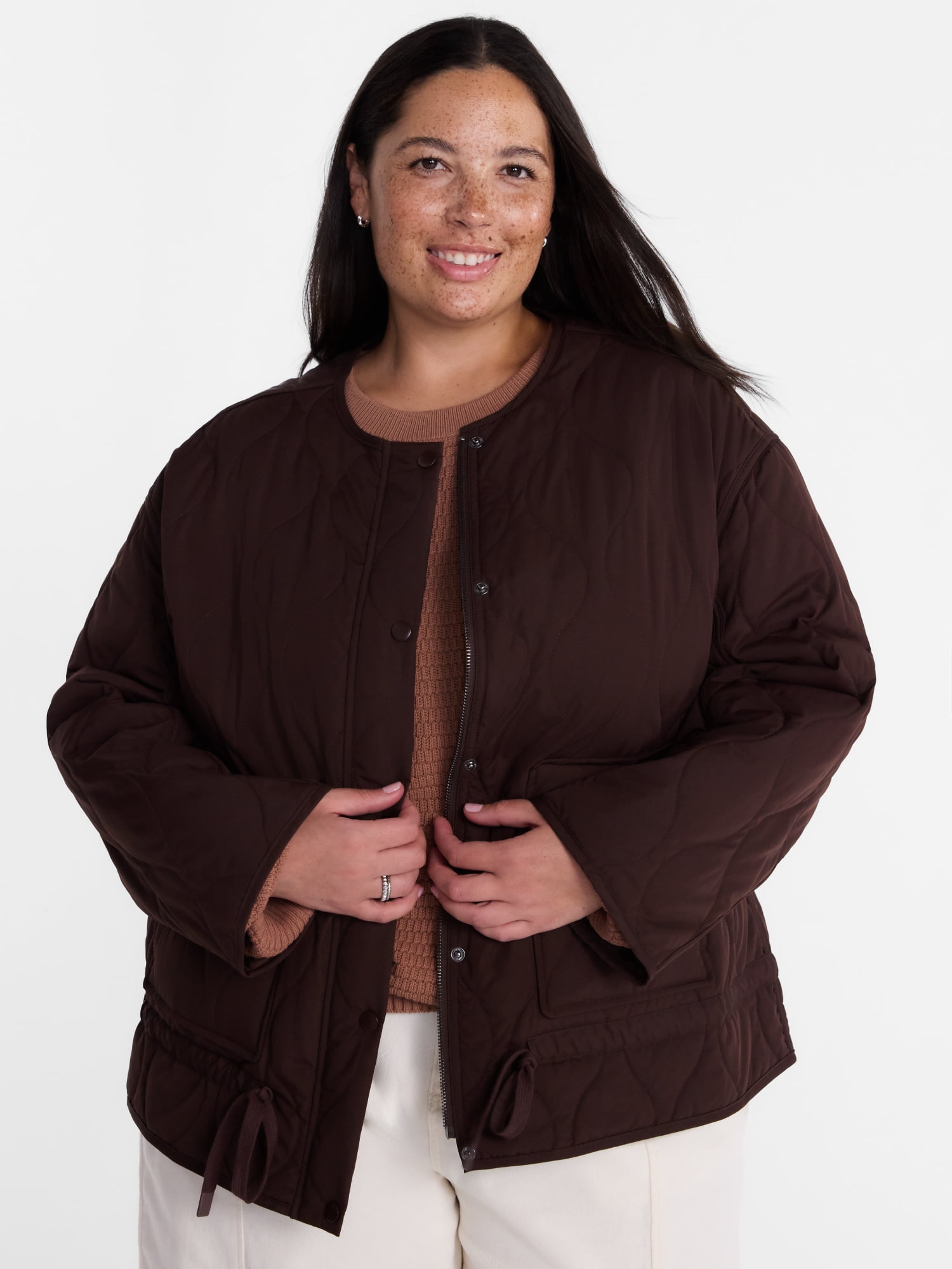 Terra & Sky Women’s Plus Lightweight Quilted Jacket, Sizes 0X-5X
