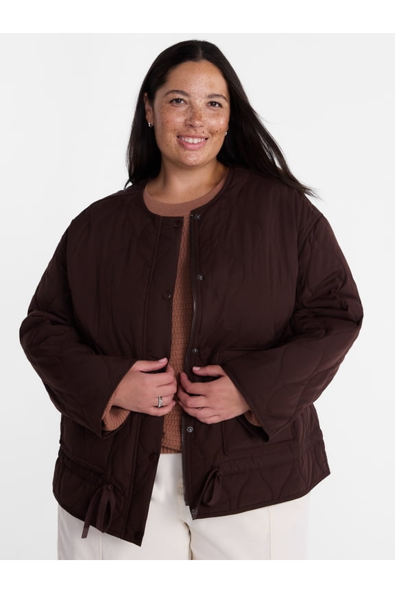 Women’s Plus Lightweight Quilted Jacket, Sizes 0X-5X