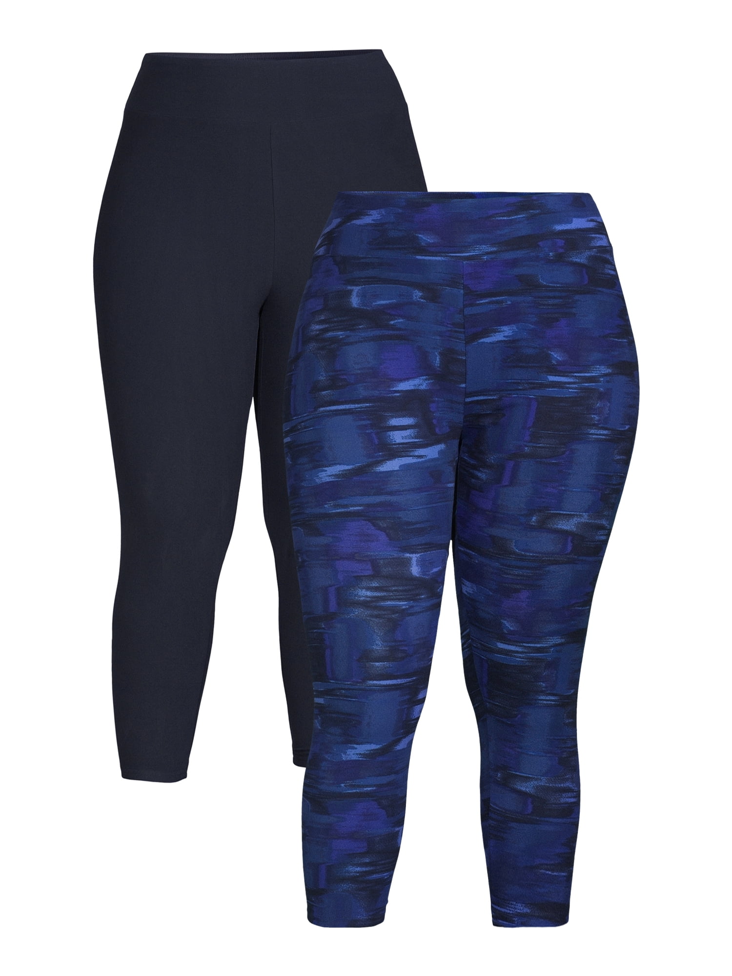 Terra & Sky, Pants & Jumpsuits, Womens Plus Size 2x Nwt Terra Sky High  Rise Printed Capri Legging Green Multi