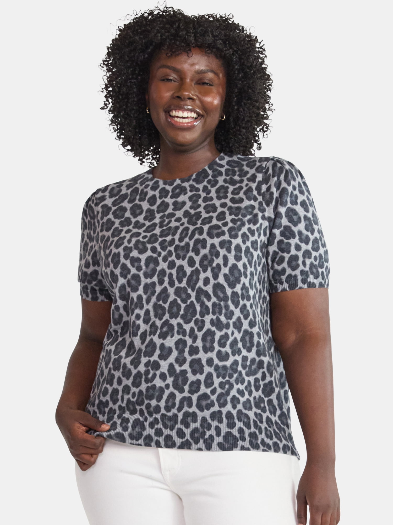 Terra & Sky Women's Plus Printed Sweater, Sizes 0X-5X